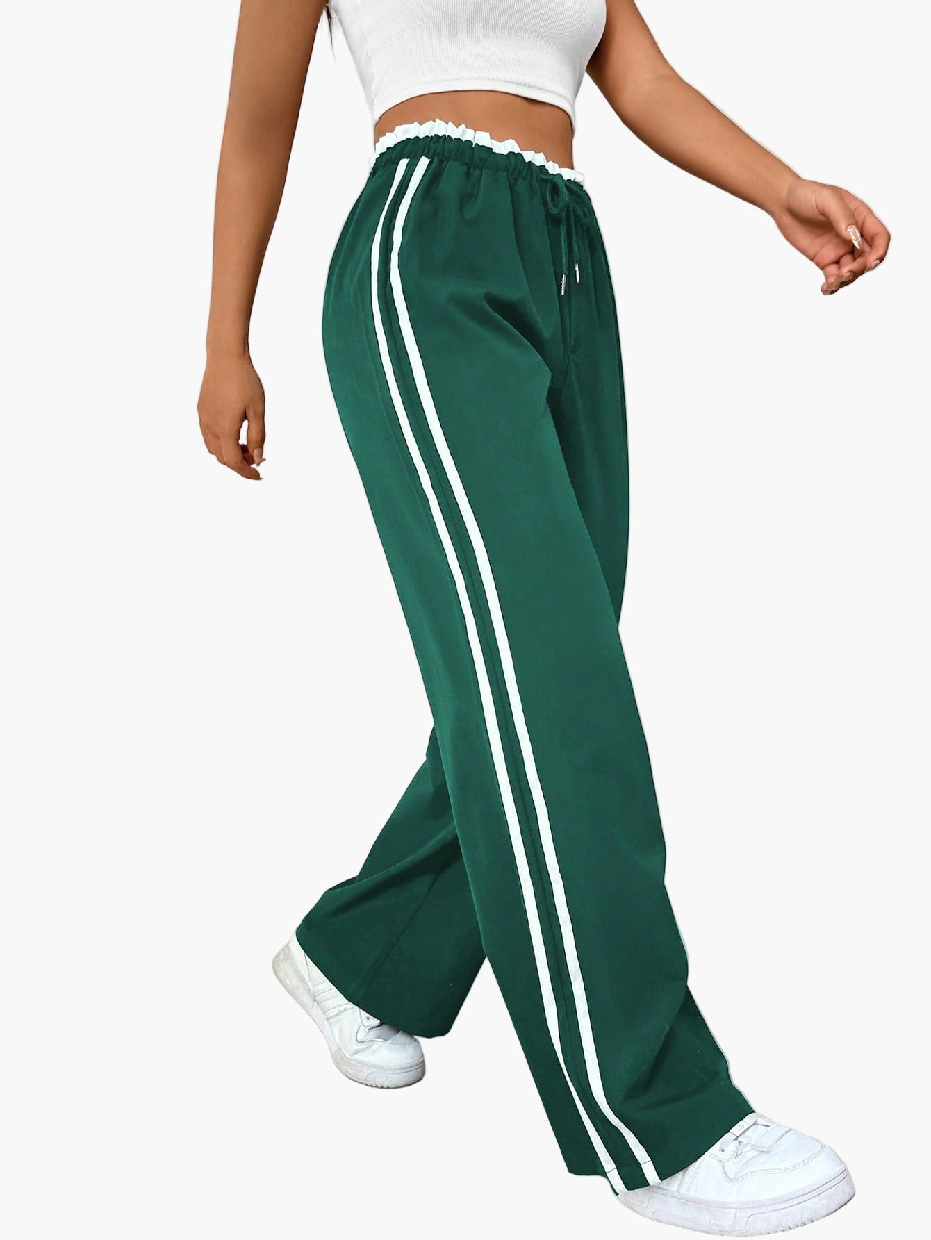 Women's Sporty Wide-Leg Pants Relaxed Fit Streetwear