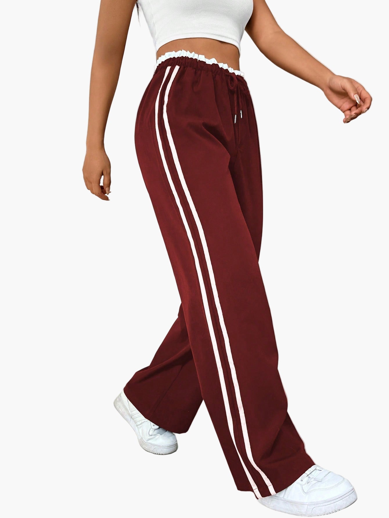 Women's Sporty Wide-Leg Pants Relaxed Fit Streetwear