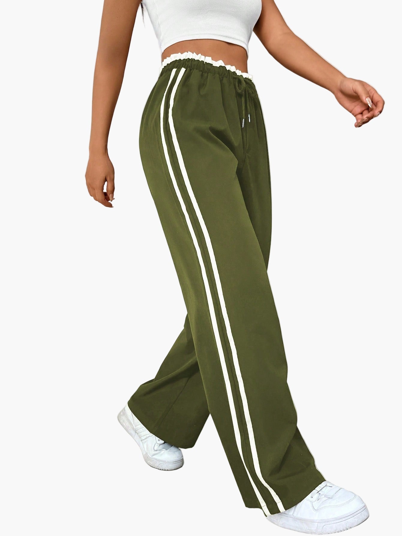 Women's Sporty Wide-Leg Pants Relaxed Fit Streetwear