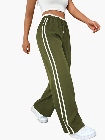 Women's Sporty Wide-Leg Pants Relaxed Fit Streetwear