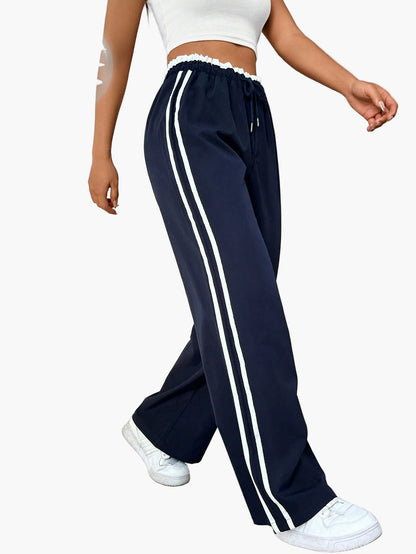 Women's Sporty Wide-Leg Pants Relaxed Fit Streetwear