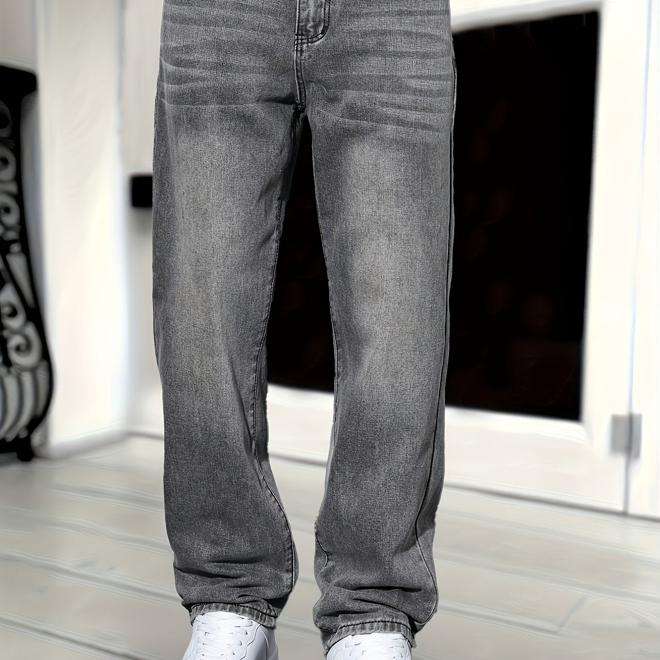 Men's Classic Straight Fit Jeans for Everyday Style