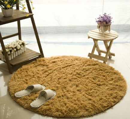 Leontine – Fluffy Rond Tapijt voor Woonkamer Decor Faux Bont Tapijt voor Kinderkamer Lang Pluche Tapijten voor Slaapkamer Modern Mat
