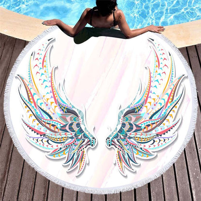 Clove – Ronde Geprinte Strandhanddoek