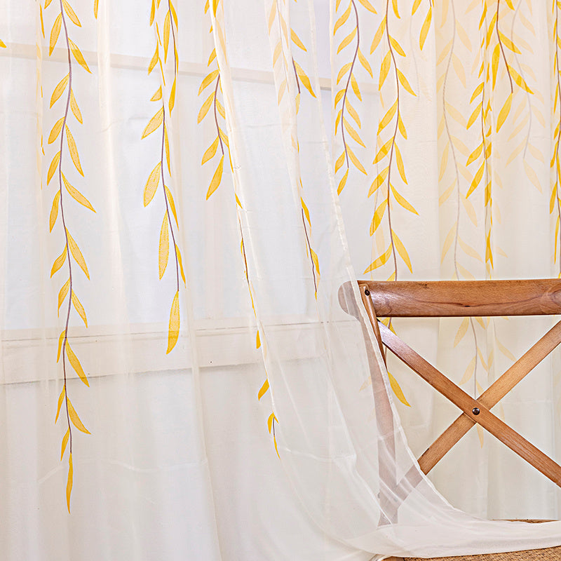 Iris – Inverted Willow Wicker Offset Printing Gordijnen voor de Woonkamer