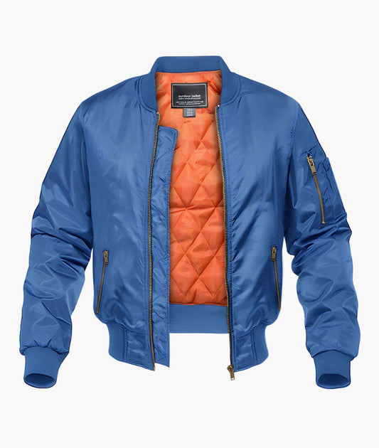 Men's Bomber Jacket – Relaxed Fit, Quilted Lining, Streetwear Style