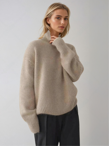Women's Turtleneck Oversized Sweater Modern Casual Korean Style