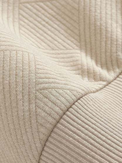 Men's Smart-Casual Half-Zip Patterned Pullover Sweatshirt