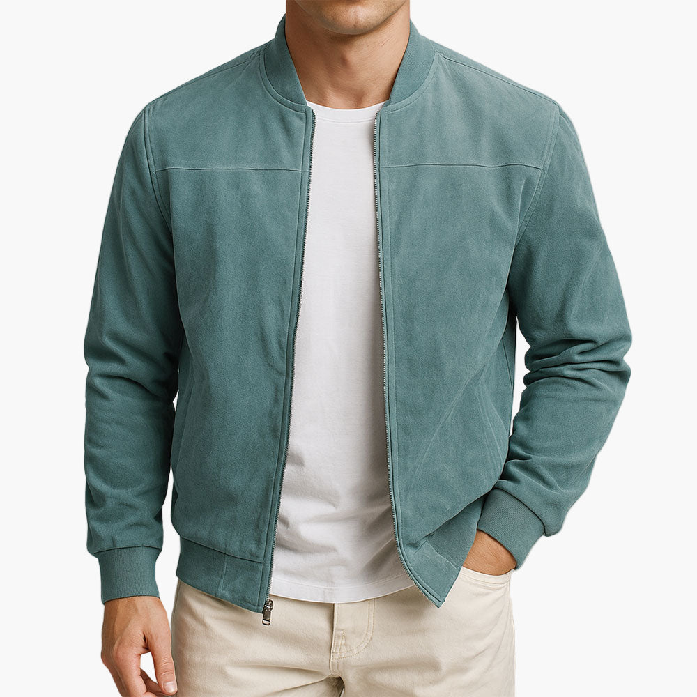 Men's Classic Slim Fit Bomber Jacket for Versatile Everyday Style