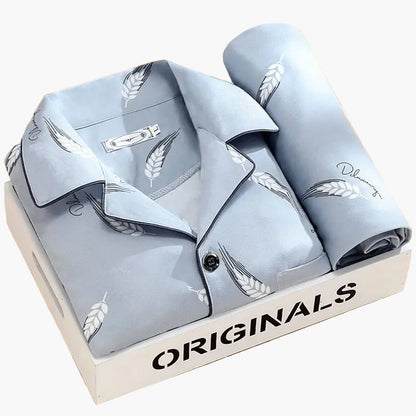 Men's Classic Print Pajama Set for All-Season Comfort and Relaxed Style