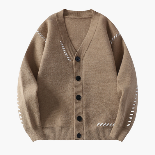 Men's Casual Button Up Knitted Cardigan Sweater - Relaxed Fit Classic Style