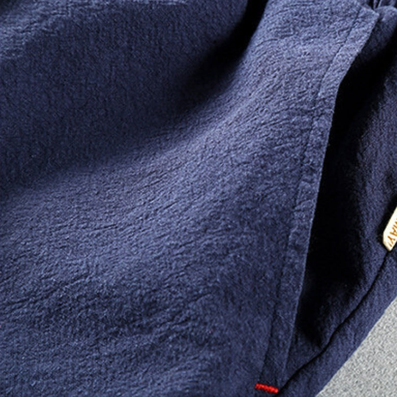 Men's Relaxed Fit Japanese-Style Drawstring Trousers for Everyday Comfort and Outdoor Use