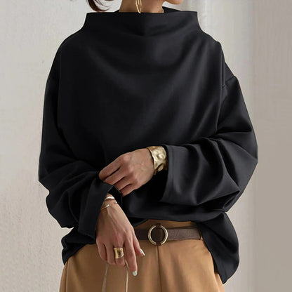 Women's Oversized Casual Long Sleeve Pullover Sweater, Modern Loose Fit, Everyday Style