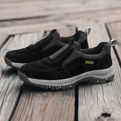 Men's Orthopedic Slip-On Outdoor Walking Shoes - Supportive Hiking Style