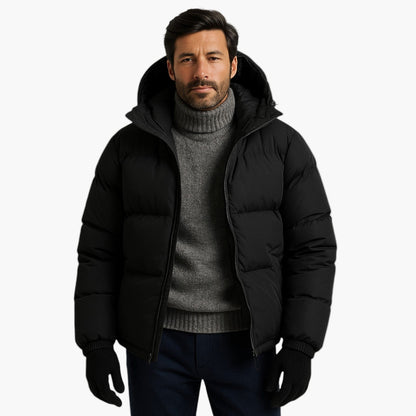 Men's Winter Parka Jacket Windproof Hooded Puffer for Cold Weather