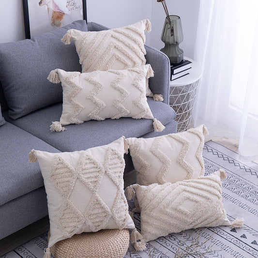 Orion – Tufted Kussenhoes van Katoen en Linnen