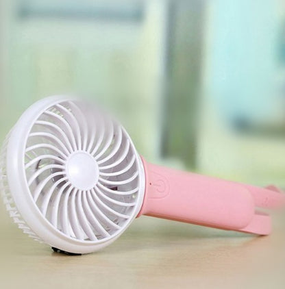 Aurelia – Draagbare USB Ventilator met LED Licht en Oplaadbare Batterij