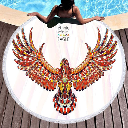 Clove – Ronde Geprinte Strandhanddoek