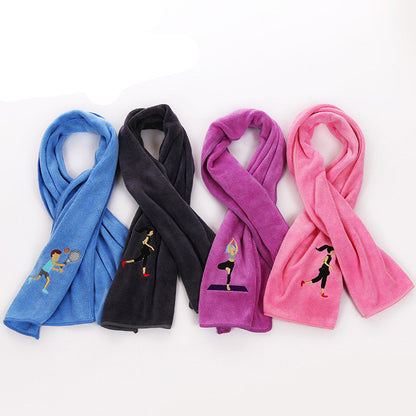 Coralie – Geborduurd Sporthanddoek