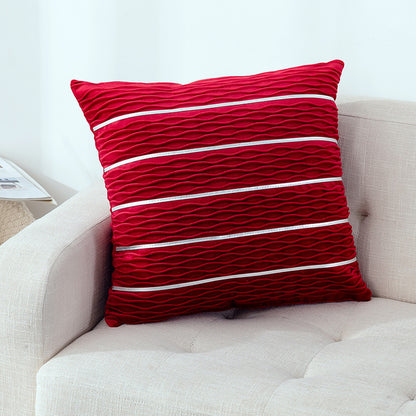 Elysia – Luxe Gestreepte Fluwelen Kussenhoes voor Sofa