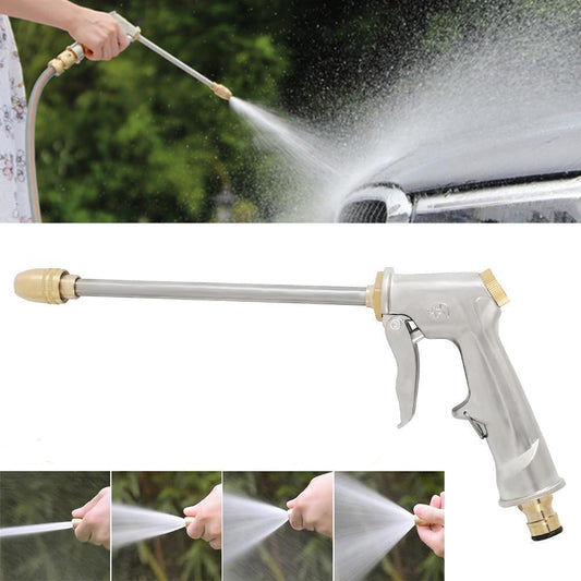 Krachtige Hogedruk Waterpistool – Metalen Spuitmond met Instelbare Waterstroom & Snelkoppeling