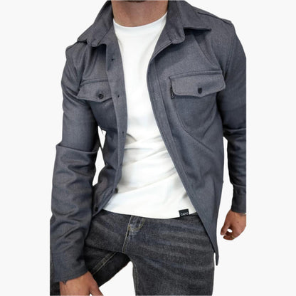 Men's Modern Button-Through Jacket Overshirt – Versatile Casual Smart Style