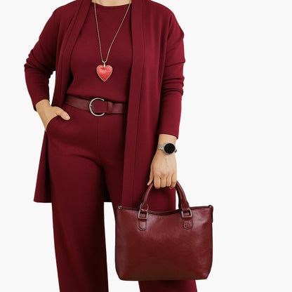 Women's 3-Piece Elegant Minimalist Set – Versatile Work and Leisure Outfit