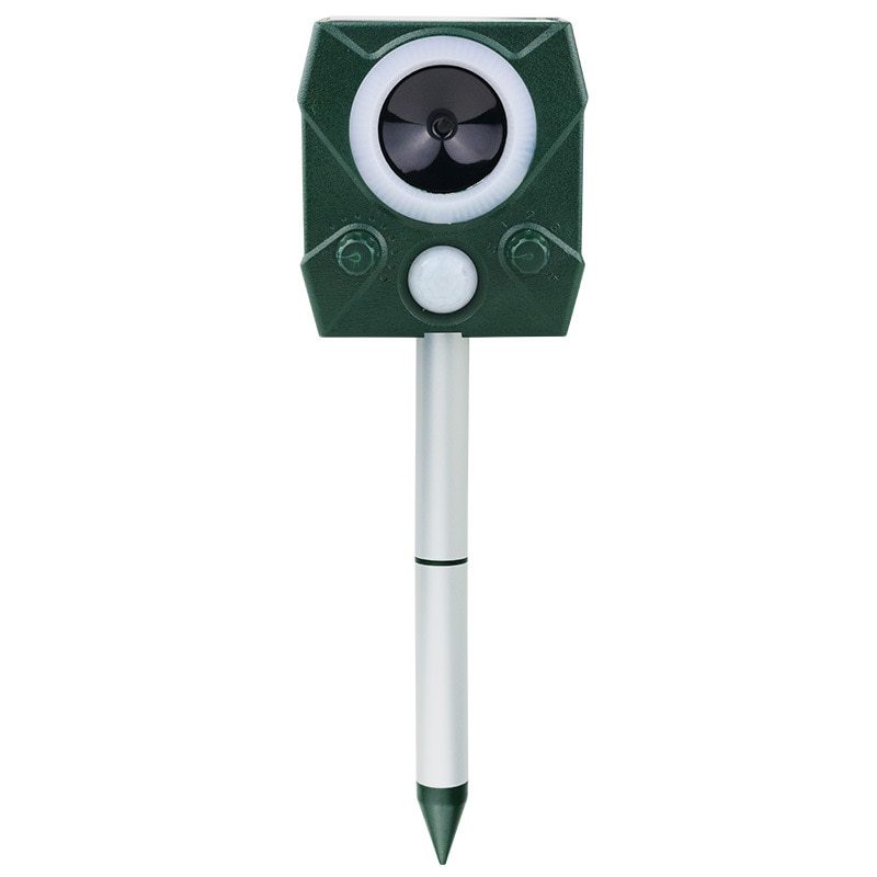 Zonne-energie Ultrasone Dierenverjager – Bewegingssensor | Waterdicht IP66 | USB & Zonnepaneel | Tot 9M Bereik | Voor Tuin, Gazon, Boerderij