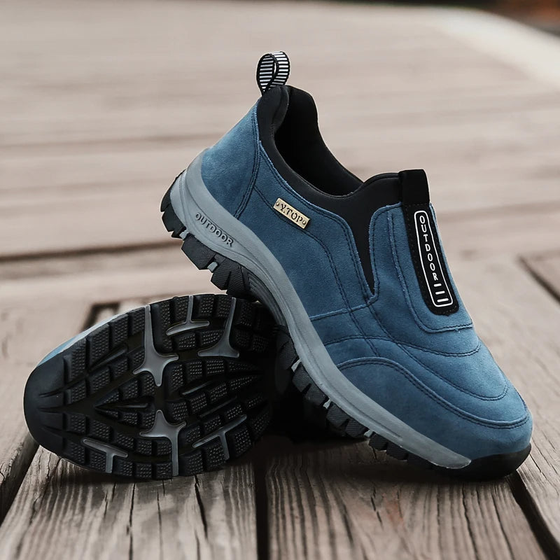 Men's Orthopedic Slip-On Outdoor Walking Shoes - Supportive Hiking Style
