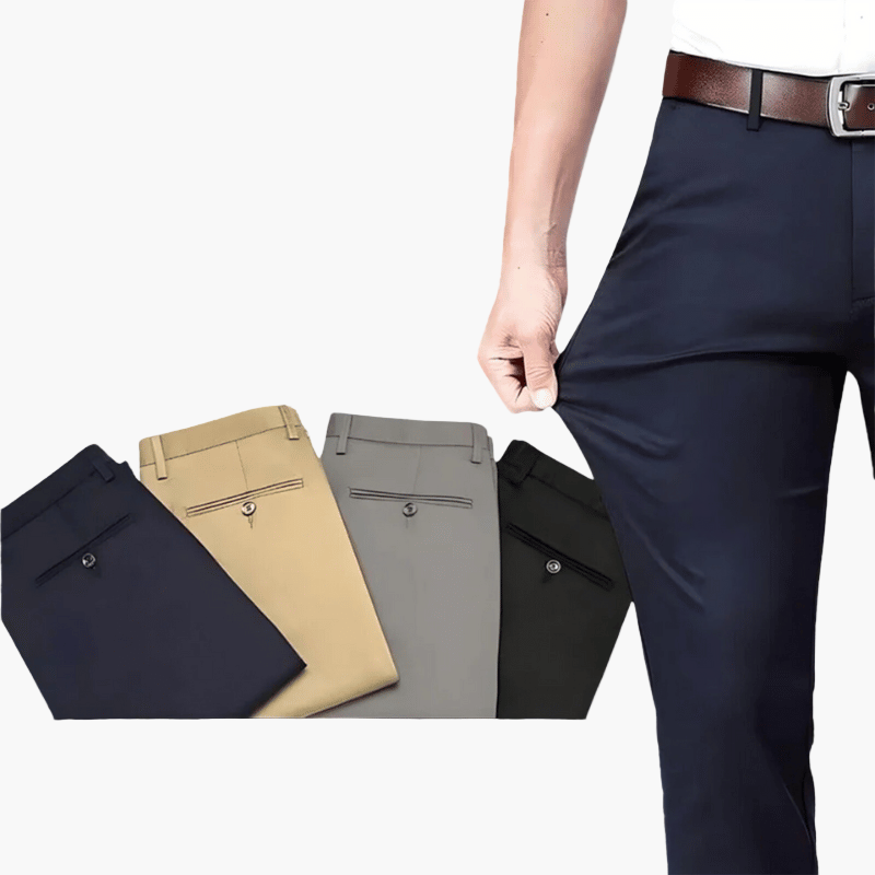 Men's Stretch Slim Fit Dress Pants – Versatile Business & Casual Trousers