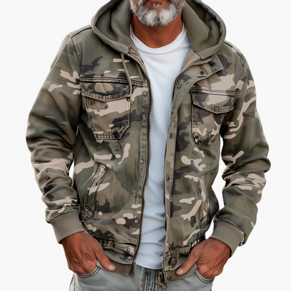Men's Outdoor Camouflage Hooded Cargo Jacket – Urban Streetwear Style