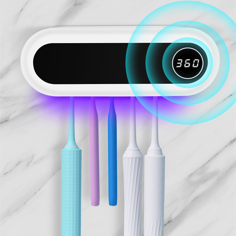 Celeste – Wandgemonteerde Tandenborstelhouder met Slimme UV Sterilisator en Tandpasta Dispenser