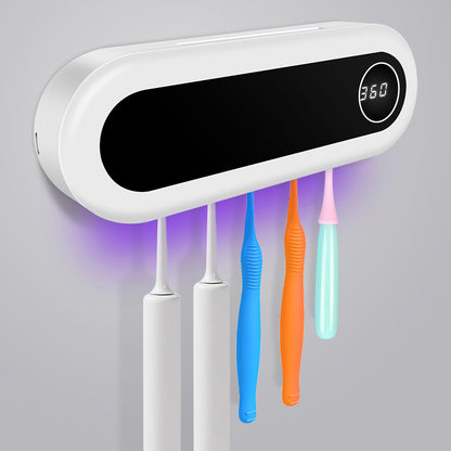 Celeste – Wandgemonteerde Tandenborstelhouder met Slimme UV Sterilisator en Tandpasta Dispenser