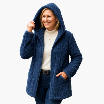 Women's Cozy Hooded Winter Jacket - Casual Warm Outerwear for Everyday Comfort