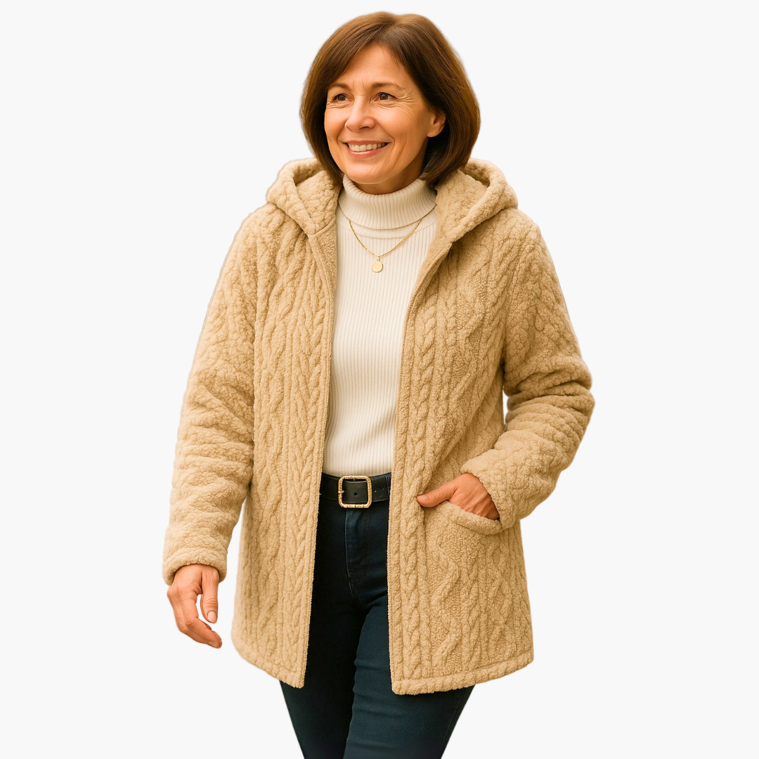 Women's Cozy Hooded Winter Jacket - Casual Warm Outerwear for Everyday Comfort