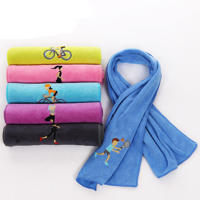 Coralie – Geborduurd Sporthanddoek