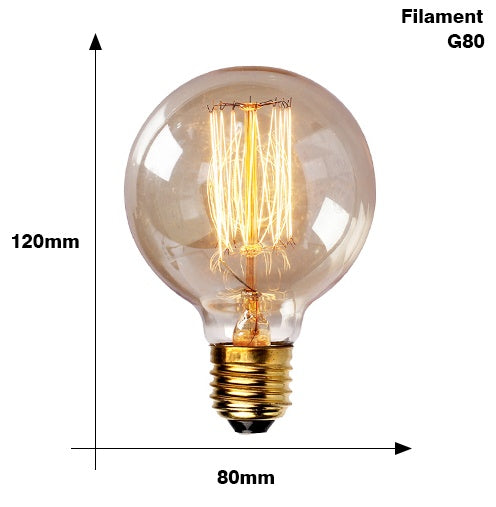 Lysandra – Retro Edison G95 G125 Glühlampe met Filament