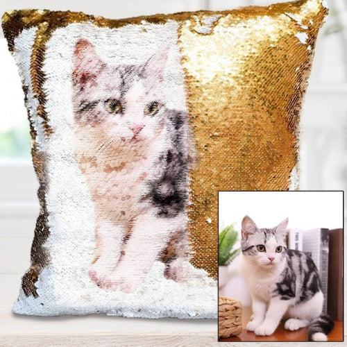 Octavian – Gepersonaliseerde Sequins Kussenhoes met Luminous Effect