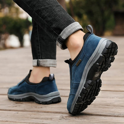 Men's Orthopedic Slip-On Outdoor Walking Shoes - Supportive Hiking Style