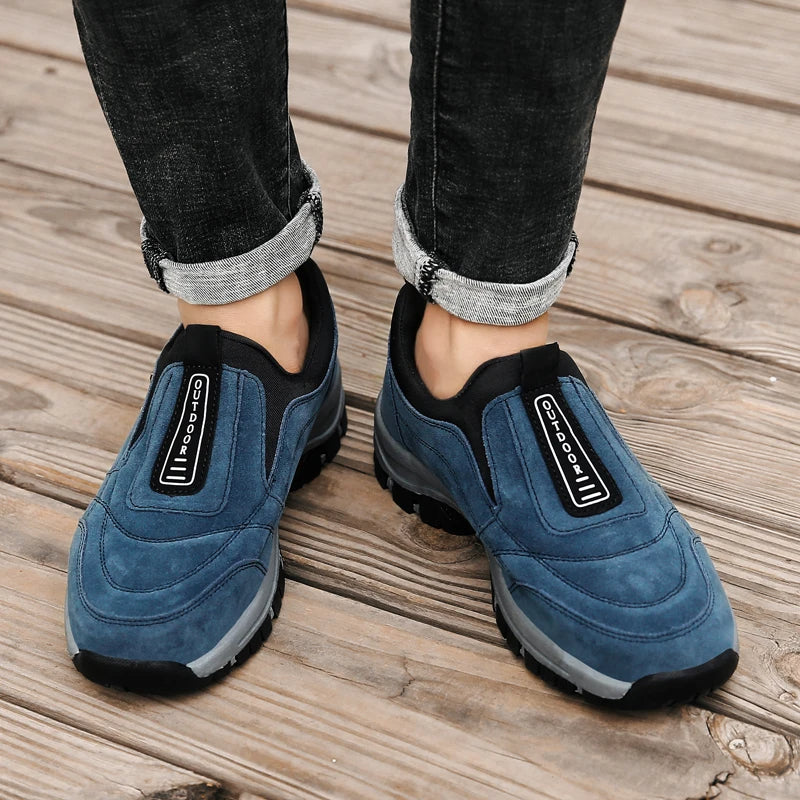 Men's Orthopedic Slip-On Outdoor Walking Shoes - Supportive Hiking Style