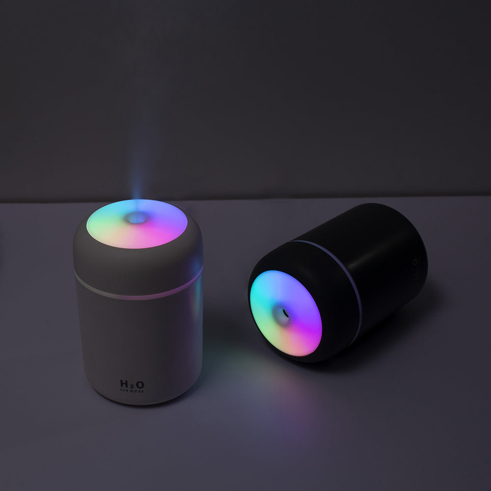 Iris – Kleurrijke Luchtbevochtiger voor Thuisauto met USB Wateraanvulling