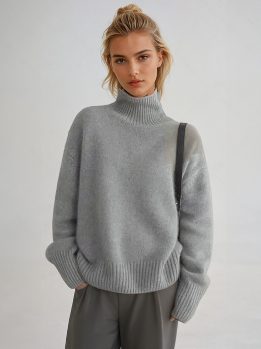 Women's Turtleneck Oversized Sweater Modern Casual Korean Style