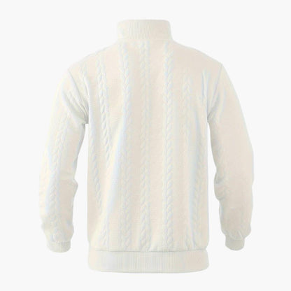 Men's Half-Zip Cable Knit Pullover Sweater for Casual and Everyday Style
