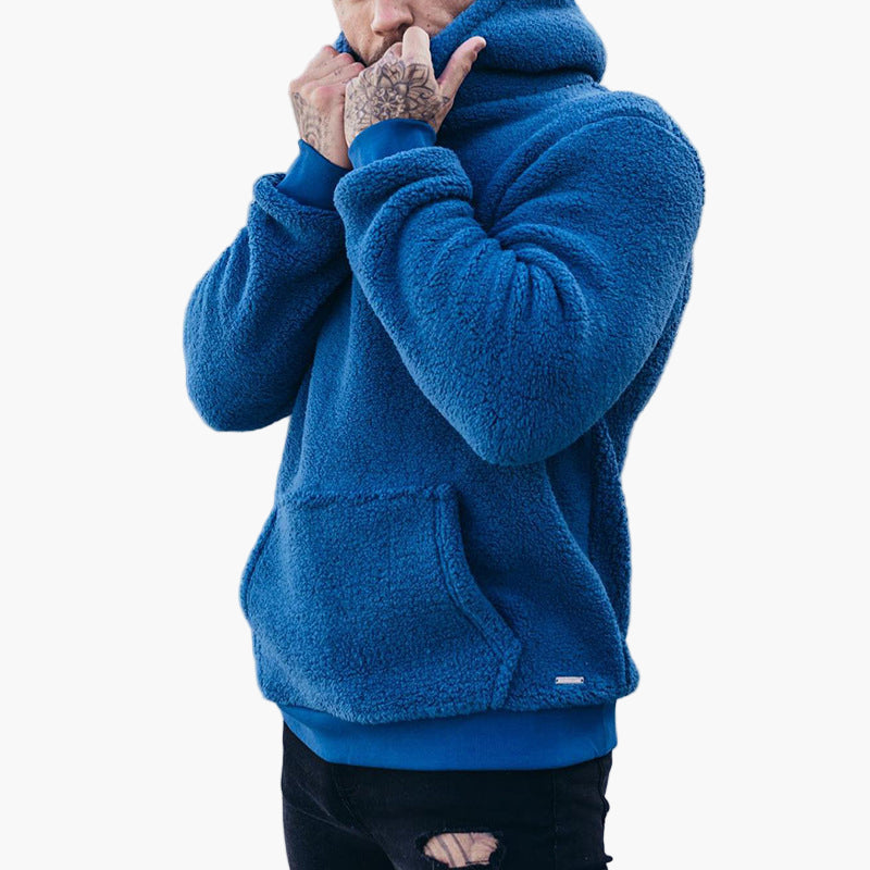 Men's Cozy Fleece Hoodie – Relaxed Fit Casual Pullover for Everyday Comfort