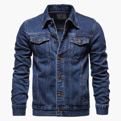 Men's Classic Washed Denim Jacket Versatile Everyday Style