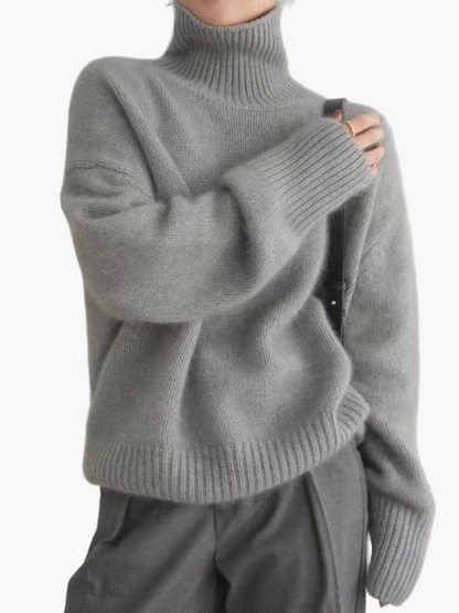 Women's Turtleneck Oversized Sweater Modern Casual Korean Style