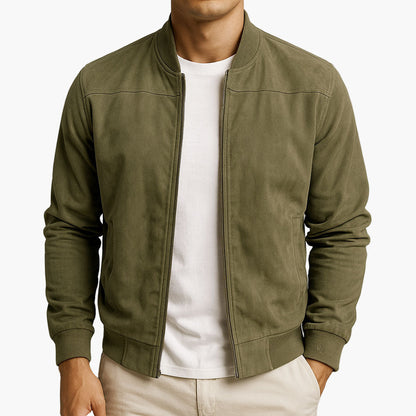 Men's Classic Slim Fit Bomber Jacket for Versatile Everyday Style
