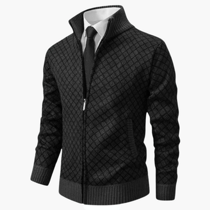 Men's Stylish Slim Fit Zip-Up Business Cardigan Jacket