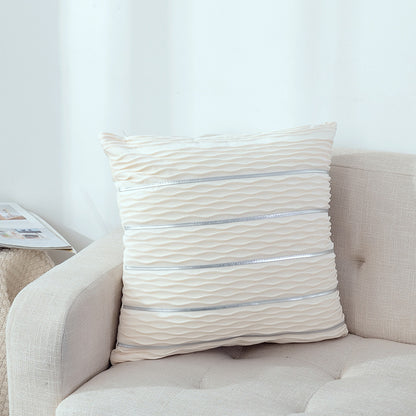 Elysia – Luxe Gestreepte Fluwelen Kussenhoes voor Sofa
