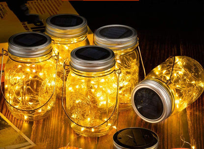 Nova – Solar Mason Jar Lichten Decoratie Buiten Hangende Lichten